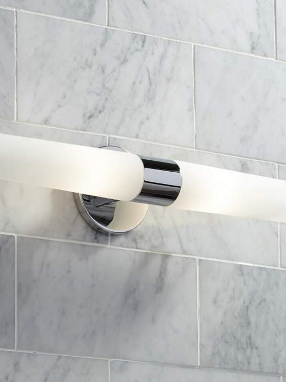 George Kovacs Saber Chrome Bathroom Vanity Light Fixture Sconce Silver Frosted